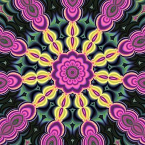 Mandala purple yellow. Free illustration for personal and commercial use.
