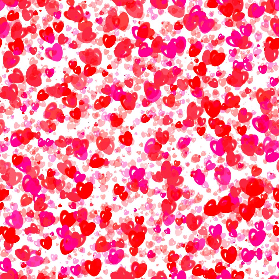 Love heart valentine pattern. Free illustration for personal and commercial use.