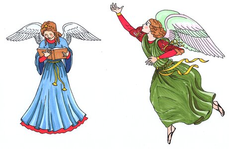 Christmas time messenger of god guardian angel. Free illustration for personal and commercial use.