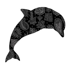 Pattern dolphin dolphin art pretty dolphin. Free illustration for personal and commercial use.