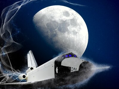 Space shuttle background wallpaper. Free illustration for personal and commercial use.