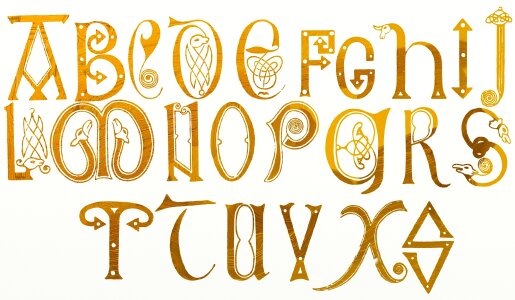 Typography typographic letters. Free illustration for personal and commercial use.