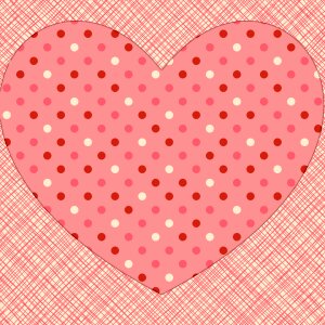 Pink girl heart. Free illustration for personal and commercial use.