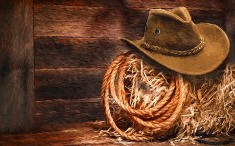 Barn western cowboy. Free illustration for personal and commercial use.