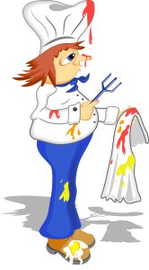 Male chef cartoon. Free illustration for personal and commercial use.