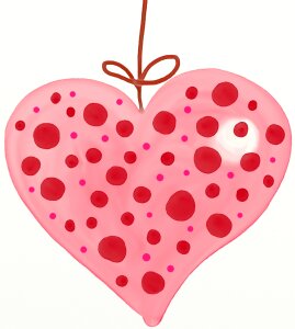 Decoration valentine love heart. Free illustration for personal and commercial use.