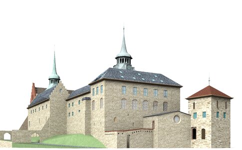 Building castle places of interest. Free illustration for personal and commercial use.