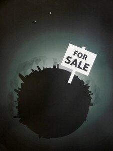 For sale sell planet earth. Free illustration for personal and commercial use.