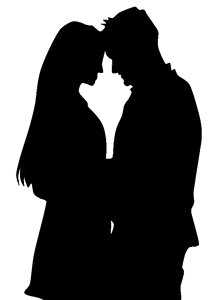 Shadow illustration romantic. Free illustration for personal and commercial use.