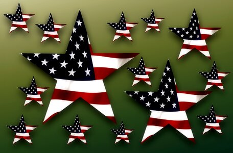 American flag stars and stripes symbol. Free illustration for personal and commercial use.