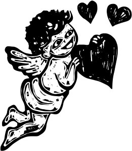 Angel love valentine. Free illustration for personal and commercial use.