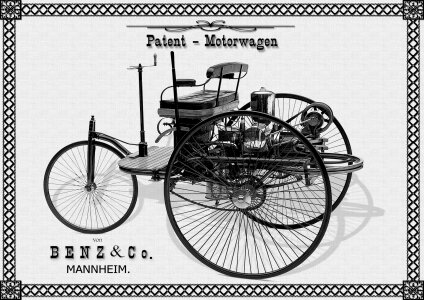 Benz vintage car automobile vehicle. Free illustration for personal and commercial use.