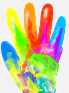 Fingers design paint. Free illustration for personal and commercial use.