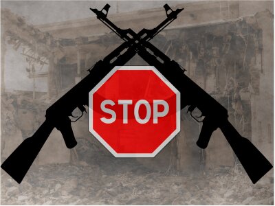 Terror terrorism stop. Free illustration for personal and commercial use.