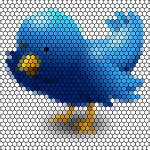 Tweet bird blue. Free illustration for personal and commercial use.