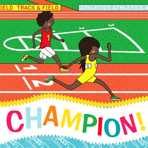 Athletics champion winning. Free illustration for personal and commercial use.