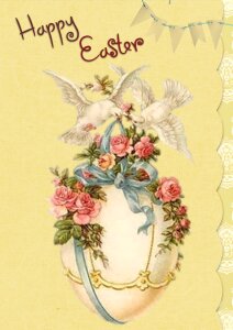 Card greeting happy easter. Free illustration for personal and commercial use.