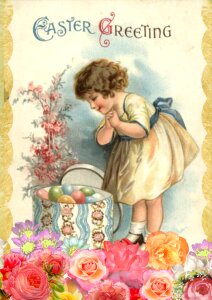 Little girl infant card. Free illustration for personal and commercial use.