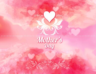 Sweet mother's day love. Free illustration for personal and commercial use.