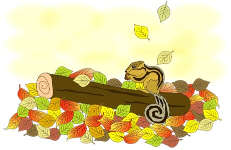 Rodent log cartoon. Free illustration for personal and commercial use.