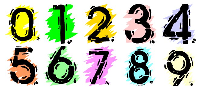 Kids set digit. Free illustration for personal and commercial use.