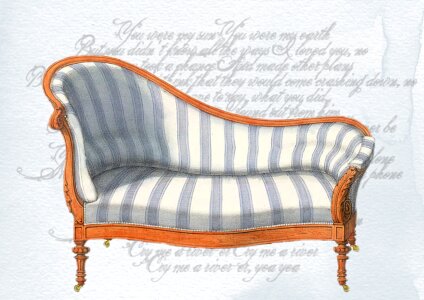 Chair lounge blue. Free illustration for personal and commercial use.