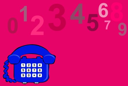 Numbers communicate communication. Free illustration for personal and commercial use.