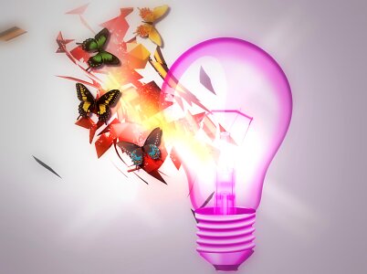 Digital light lamp. Free illustration for personal and commercial use.