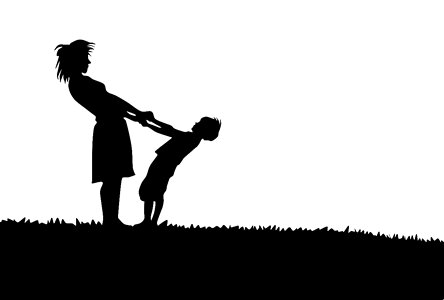 Silhouette family Free illustrations. Free illustration for personal and commercial use.