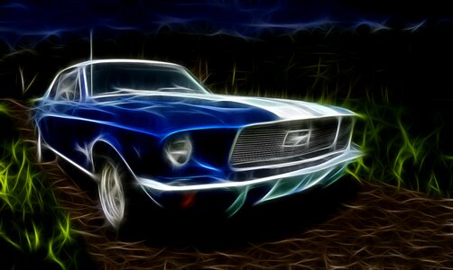 1967 1960s style american car. Free illustration for personal and commercial use.