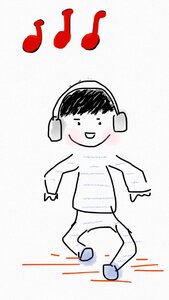 Headset headphone child. Free illustration for personal and commercial use.