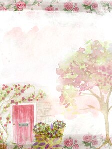 Background door tree. Free illustration for personal and commercial use.