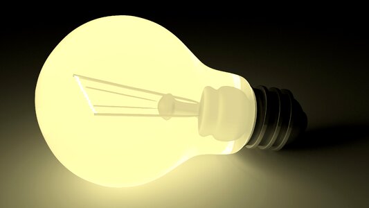 Shining bulb electricity. Free illustration for personal and commercial use.