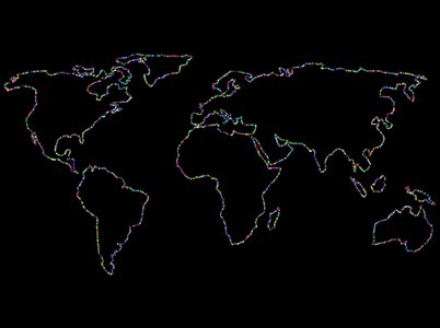 Map of the world graphic pattern. Free illustration for personal and commercial use.