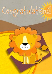 Card greeting zoo. Free illustration for personal and commercial use.