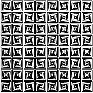 Black and white symmetrical repeated pattern. Free illustration for personal and commercial use.
