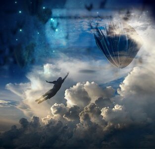 Flight cloud heavens. Free illustration for personal and commercial use.