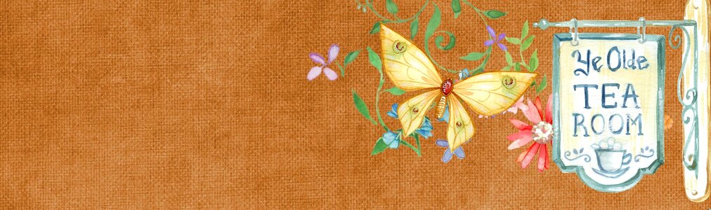 Butterfly banner web. Free illustration for personal and commercial use.
