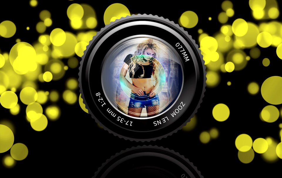 Photographer digital camera lens. Free illustration for personal and commercial use.