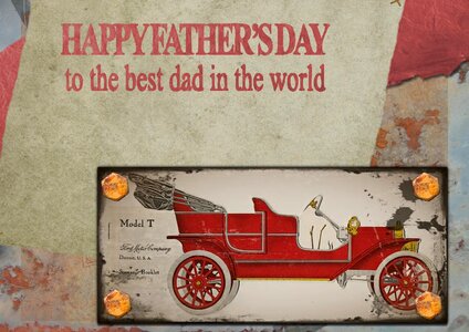 Old car vintage dad father. Free illustration for personal and commercial use.