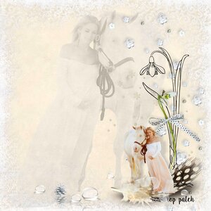 White blooming snowdrop lullaby. Free illustration for personal and commercial use.