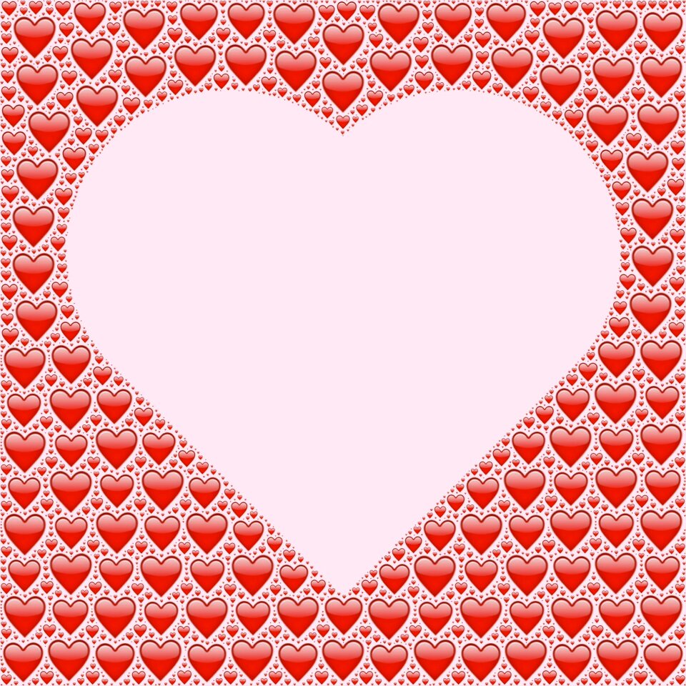 Love heart valentine red. Free illustration for personal and commercial use.