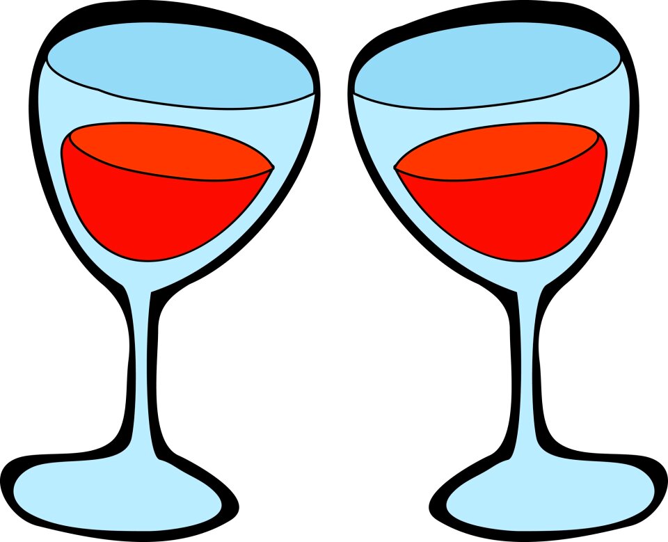 Glass red wine alcohol. Free illustration for personal and commercial use.