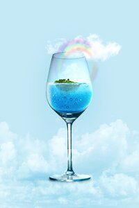 Vacations island blue wine. Free illustration for personal and commercial use.