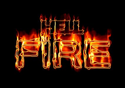 Hell fire flame burn. Free illustration for personal and commercial use.