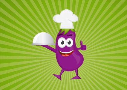 Vegetable character cheerful. Free illustration for personal and commercial use.