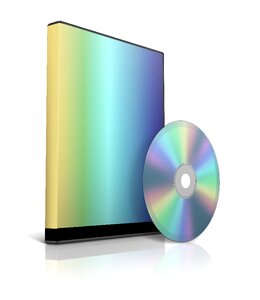 Box disk computer. Free illustration for personal and commercial use.