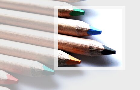 Colorful colored pencils office. Free illustration for personal and commercial use.