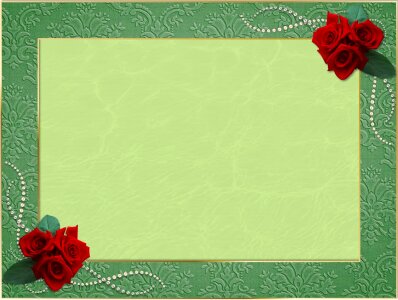 Roses green beads. Free illustration for personal and commercial use.