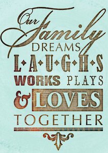 Family laugh words. Free illustration for personal and commercial use.